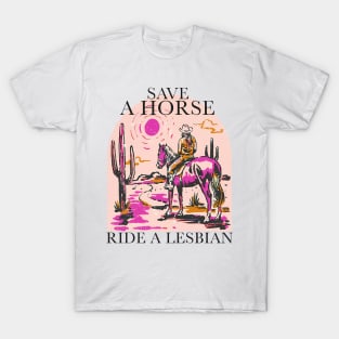 cowboy lesbian lesbian pride queer cowboy T-Shirt